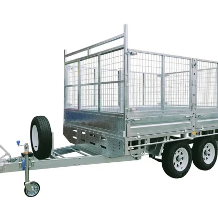 Flat top trailer with mesh cage