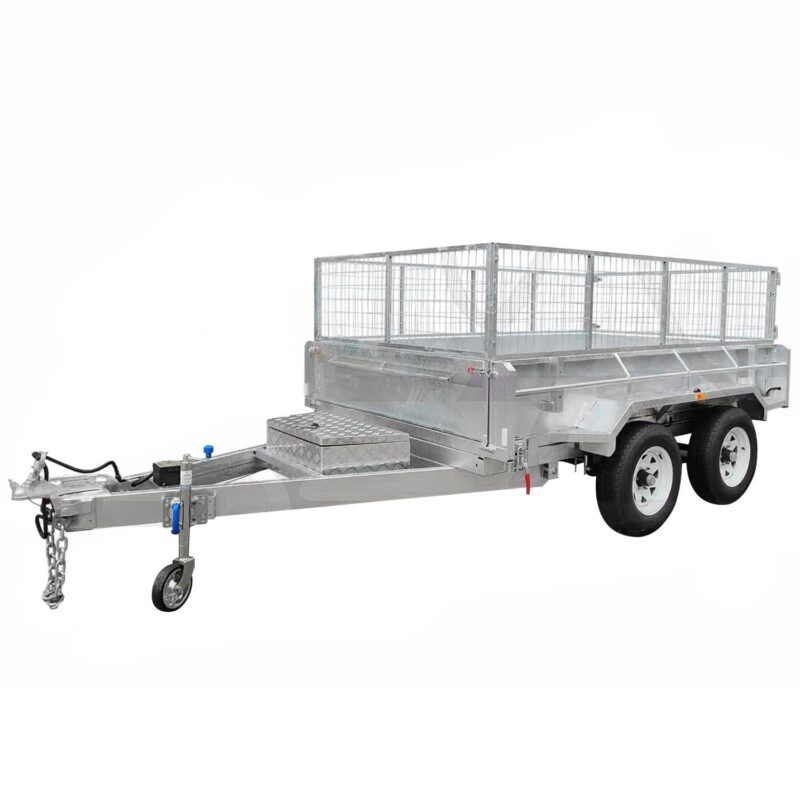 10 X 6 Tandem Axle Hydraulic Tipper Galvanised Box Trailer Rated 3500kg ATM