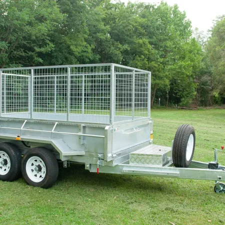 KKT-TP105H3500RP - 10×5 Tandem Axle Hydraulic Tipper Galvanised Box Trailer 3500kg ATM WITH RAMPS AND RAMP HOLDER