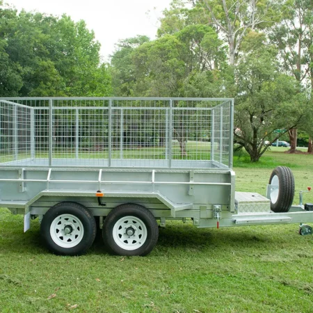 KKT-TP105H3500RP - 10×5 Tandem Axle Hydraulic Tipper Galvanised Box Trailer 3500kg ATM WITH RAMPS AND RAMP HOLDER