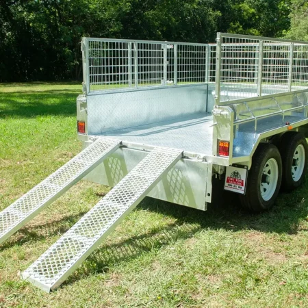 KKT-TP85H3500RP - 8×5 Tandem Axle Hydraulic Tipper Galvanised Box Trailer 3500kg ATM WITH RAMPS AND RAMP HOLDER