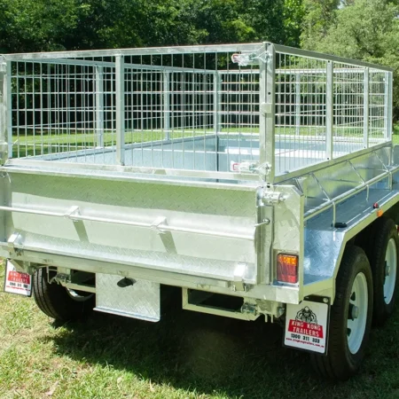 KKT-TP106H3500RP - 10×6 Tandem Axle Hydraulic Tipper Galvanised Box Trailer 3500kg ATM WITH RAMPS AND RAMP HOLDER