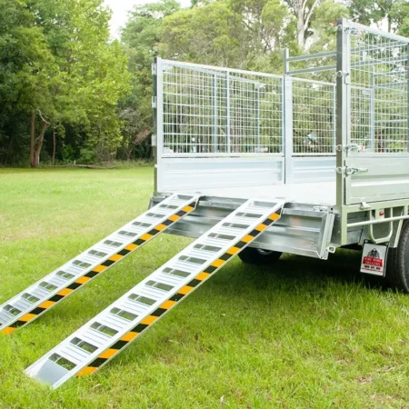 KKT-FT127TP1-4500- 12×7 Hydraulic Tipper Galvanised Flat Top Trailer 4500kg ATM WITH 900mm CAGE
