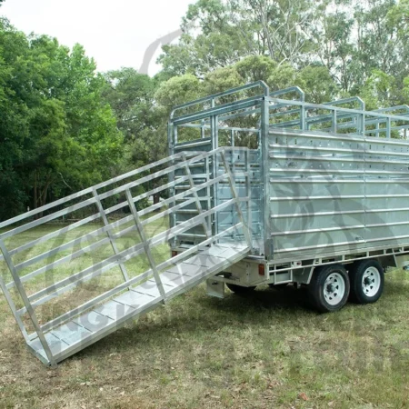 KKT-T126U-CATTLE - 12×6 Livestock Trailer 3500kg ATM with Aluminium Side Rails and Steel Ramps