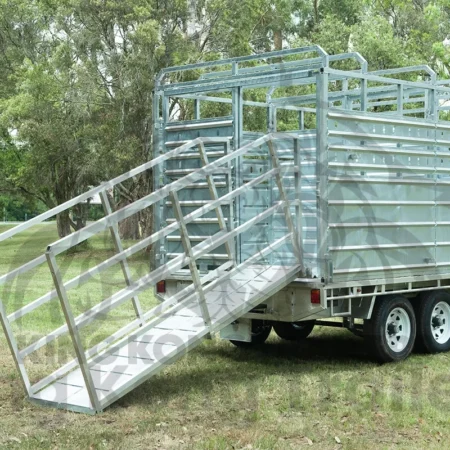 KKT-FT127RP-CATTLE - 12×7 Livestock Trailer 3500kg ATM with Side Rails and Ramps