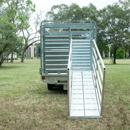 KKT-FT127RP-CATTLE - 12×7 Livestock Trailer 3500kg ATM with Side Rails and Ramps