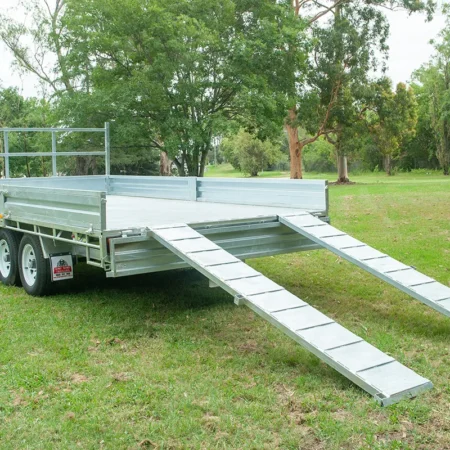 KKT-FT1473500RP - 14×7 Hot-Dip Galvanised Flat Top Trailer 3500kg ATM with Ramps