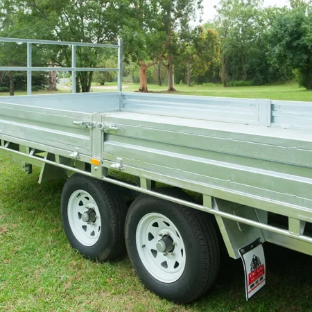 KKT-FT1473500RP - 14×7 Hot-Dip Galvanised Flat Top Trailer 3500kg ATM with Ramps