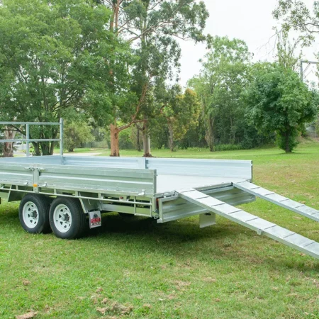 KKT-FT1683500RP - 16×8 Hot-Dip Galvanised Flat Top Trailer 3500kg ATM with Ramps