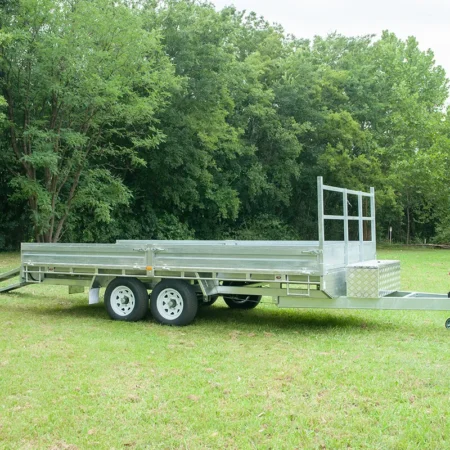 KKT-FT1683500RP - 16×8 Hot-Dip Galvanised Flat Top Trailer 3500kg ATM with Ramps