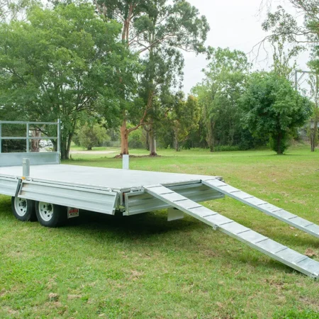 KKT-FT1683500RP - 16×8 Hot-Dip Galvanised Flat Top Trailer 3500kg ATM with Ramps
