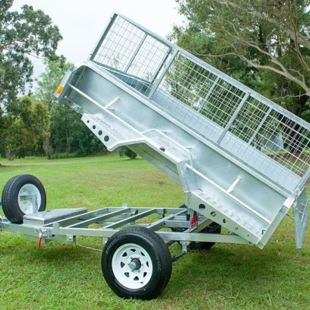 KKT-SP851800 - 8×5 Hydraulic Tipper Galvanised Box Trailer 1800kg ATM with Electric Brake