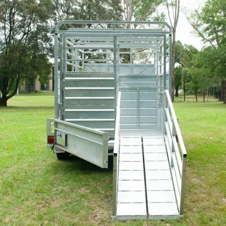 KKT-T126U-CATTLE - 12×6 Livestock Trailer 3500kg ATM with Aluminium Side Rails and Steel Ramps