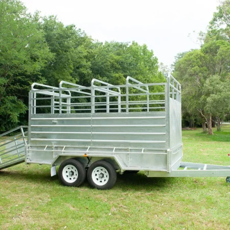 KKT-T126U-CATTLE - 12×6 Livestock Trailer 3500kg ATM with Aluminium Side Rails and Steel Ramps