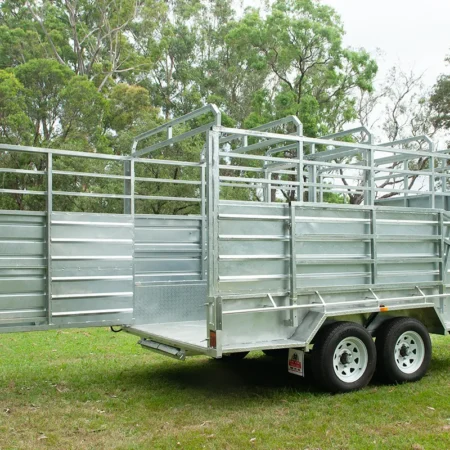 KKT-T126U-CATTLE - 12×6 Livestock Trailer 3500kg ATM with Aluminium Side Rails and Steel Ramps