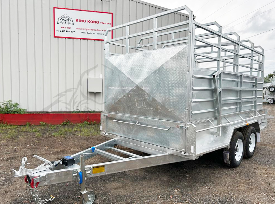 KKT-T126U-CATTLE - 12×6 Livestock Trailer 3500kg ATM with Aluminium Side Rails and Steel Ramps
