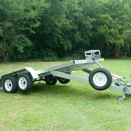 KKT-CT16TP1 Punch Floor - Hydraulic Tipper Car Trailer - Deck size 16.4×6.6ft (5X2m) 3500KG ATM