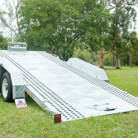 KKT-CT16TP1 Punch Floor - Hydraulic Tipper Car Trailer - Deck size 16.4×6.6ft (5X2m) 3500KG ATM