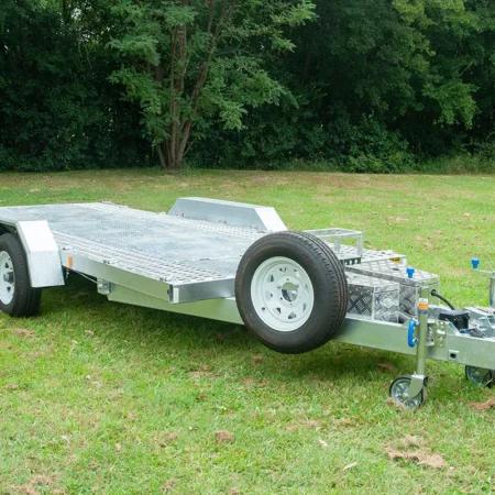 KKT-CT16TP1 Punch Floor - Hydraulic Tipper Car Trailer - Deck size 16.4×6.6ft (5X2m) 3500KG ATM