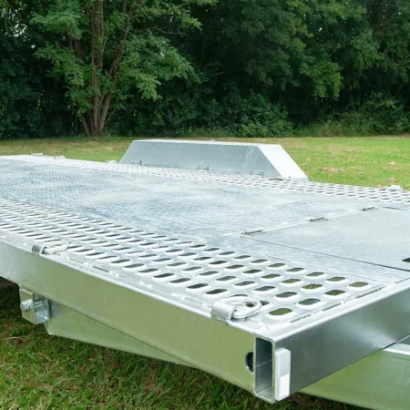 KKT-CT16TP1 Punch Floor - Hydraulic Tipper Car Trailer - Deck size 16.4×6.6ft (5X2m) 3500KG ATM