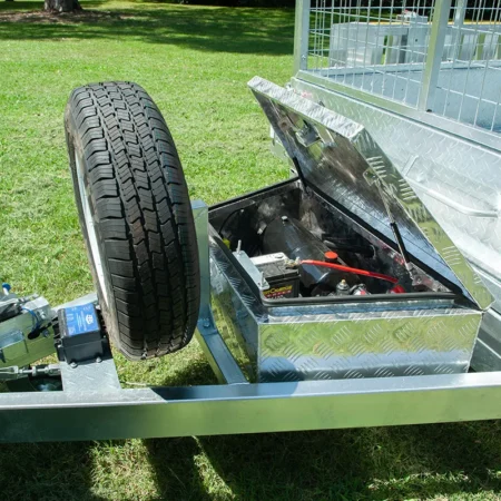 8x5 Tandem Axle Hydraulic Box Trailer 3000kg-tool box