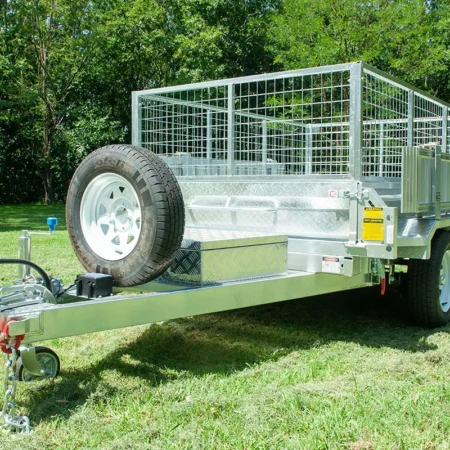 8x5 Tandem Axle Hydraulic Box Trailer 3000kg-front