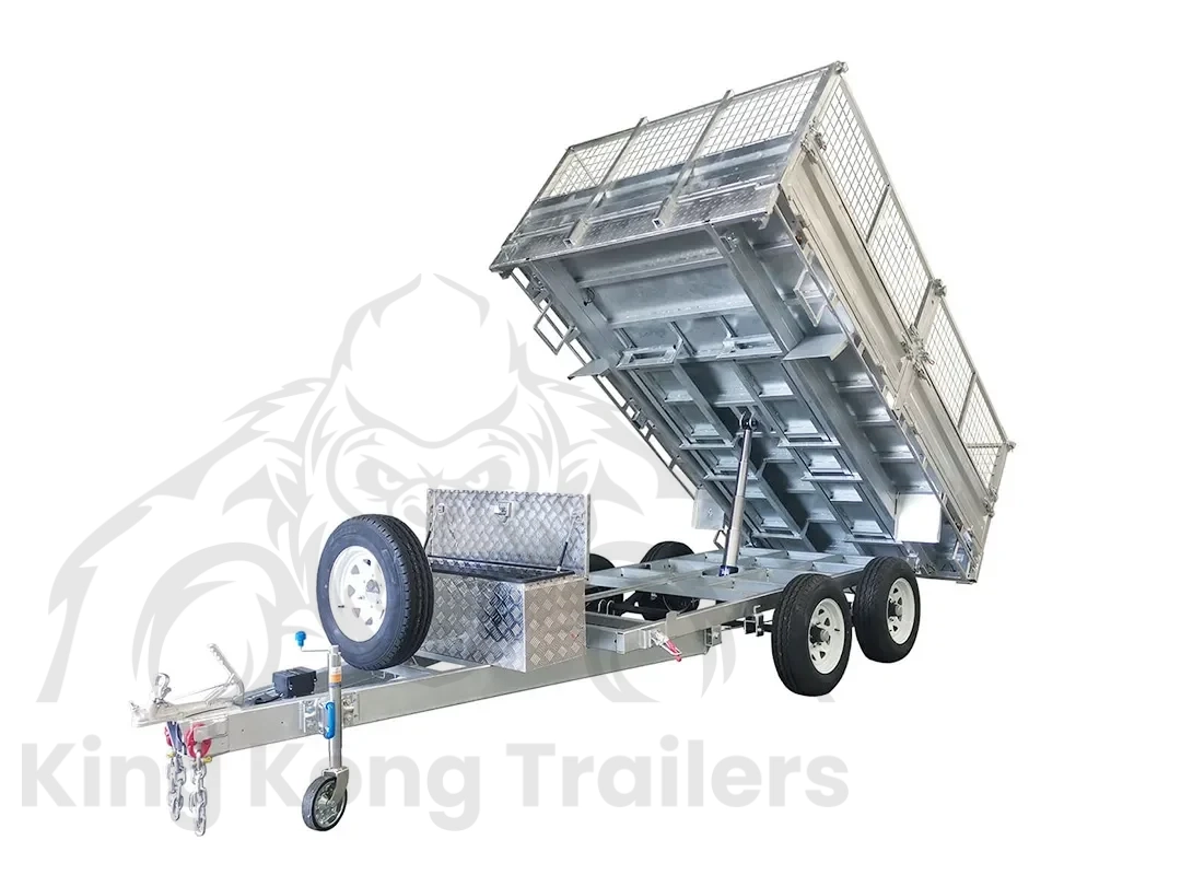 14x7 hydraulic tipper flat top trailer