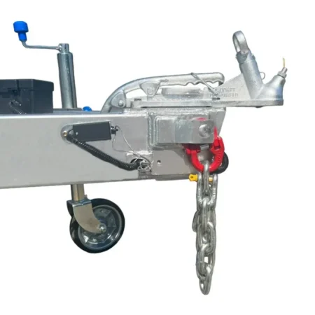 KKT-FT147TP1-3500RP- 14×7 Hydraulic Tipper Galvanised Flat Top Trailer 3500kg ATM WITH 600mm CAGE AND LOADING RAMPS
