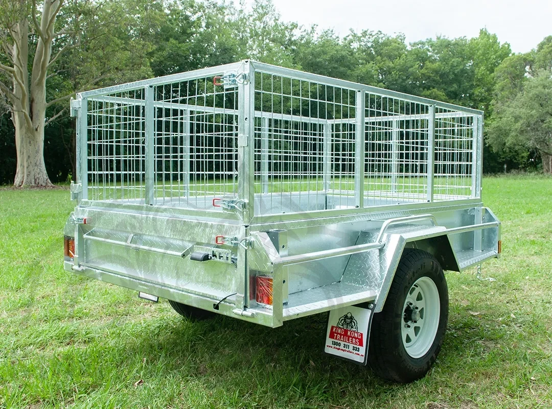Box trailer on the grass