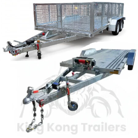 KKT-CT16Punch Floor-4200 - Tandem Axle Car Trailer - Deck size 16.4×6.6ft (5X2m) 4200KG ATM(Punched Floor)