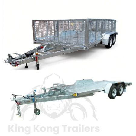 KKT-CT16- Checker Plate - Tandem Axle Car Trailer - Deck size 16.4×6.6ft (5X2m) 3500KG ATM