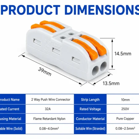 2 Way Lever Wire Connector