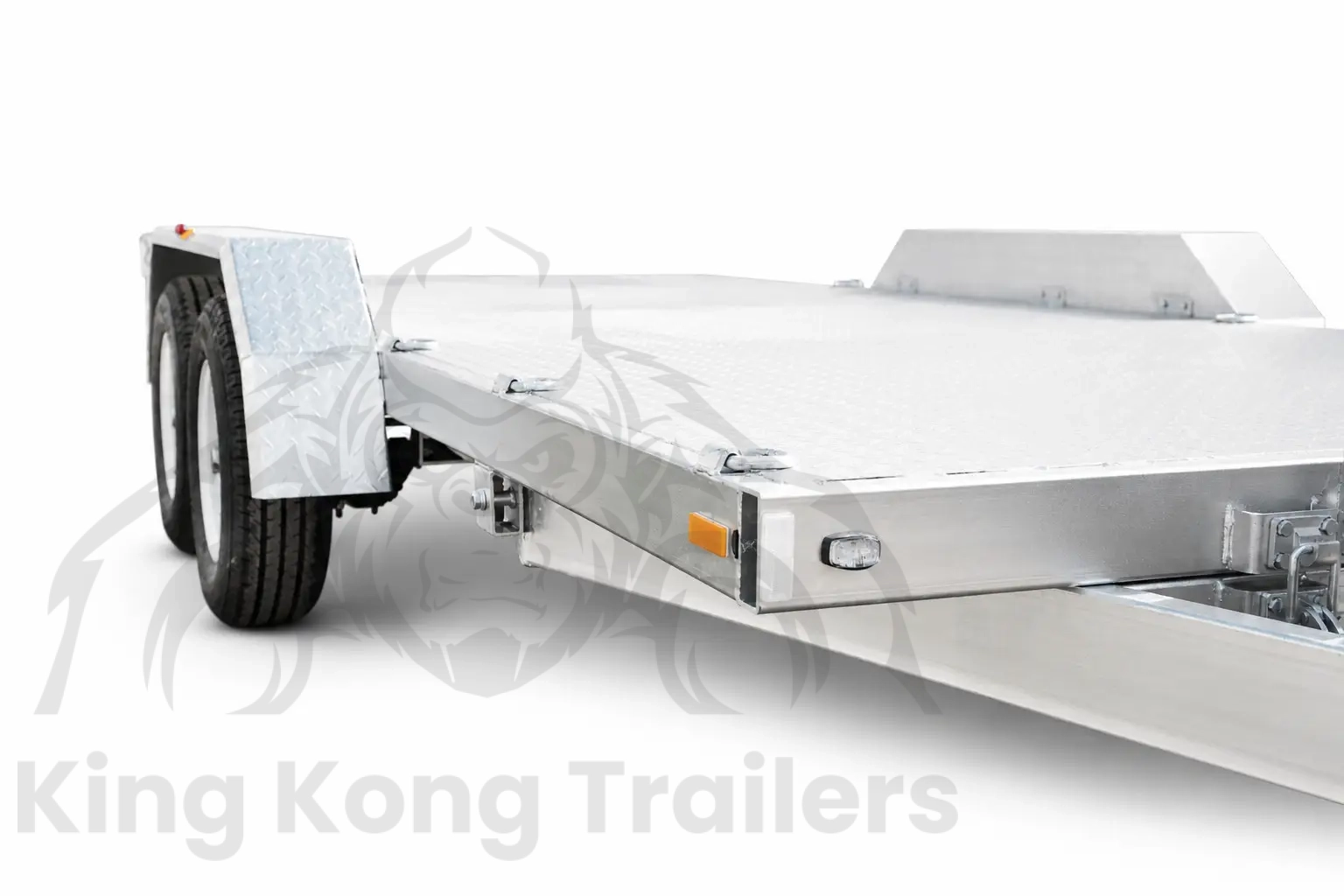 KKT-CT16TP1 Checker Plate - Hydraulic Tipper Car Trailer - Deck size 16.4×6.6ft (5X2m) 3500KG ATM