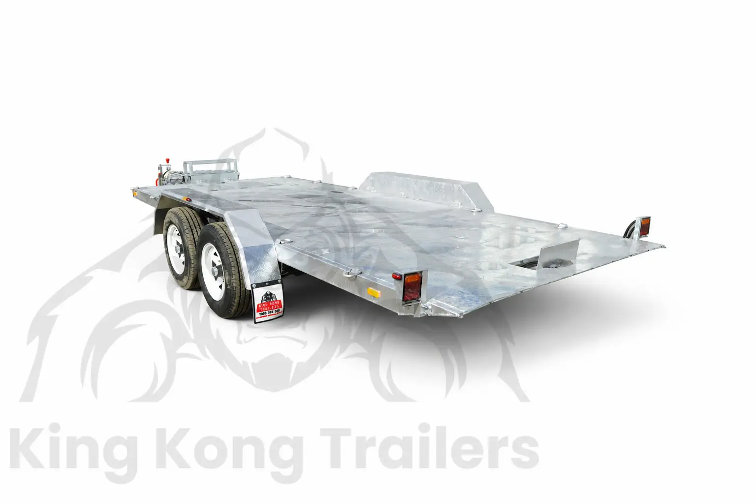 KKT-CT16TP1 Checker Plate - Hydraulic Tipper Car Trailer - Deck size 16.4×6.6ft (5X2m) 3500KG ATM