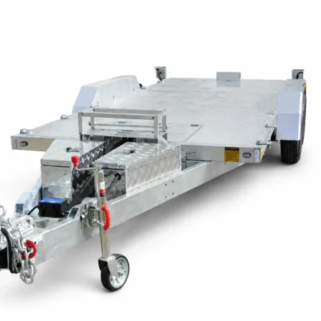 KKT-CT16TP1 Checker Plate - Hydraulic Tipper Car Trailer - Deck size 16.4×6.6ft (5X2m) 3500KG ATM