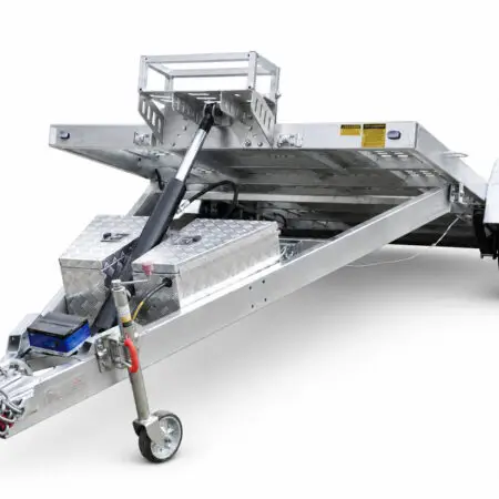 KKT-CT16TP1Punch Floor-4200 - Hydraulic Tipper Car Trailer - Deck size 16.4×6.6ft (5X2m) 4200KG ATM