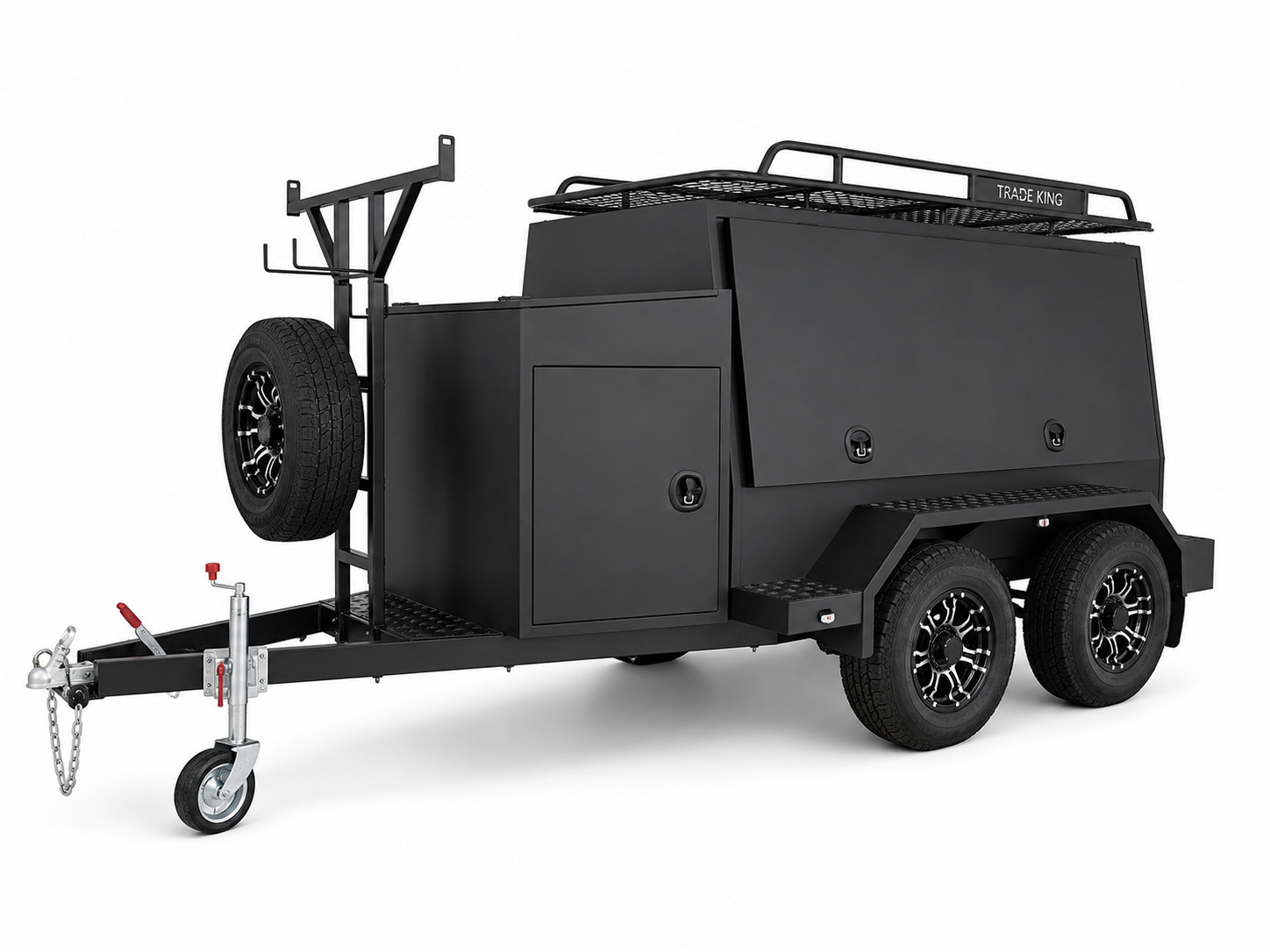 Trade King 8×5 Builder Trailer in Matt Black