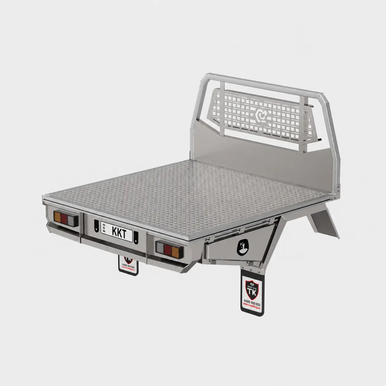 Trade King Base Tray 1850mm – Dual Cab Ute – Raw Alloy